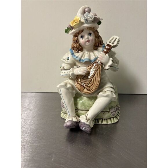 Schmid 1991 Porcelain Yamada Collection Clown Figurine Signed Music Box Figurine - Picture 6 of 6